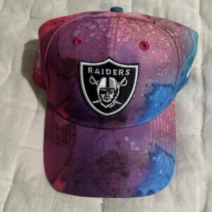 NFL Raiders Tie Die Crucial Catch Cancer New Era Hat